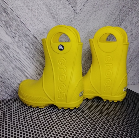 Crocs Toddler Handle It Rain Boots Size: c6 Unisex Yellow - Picture 5 of 10